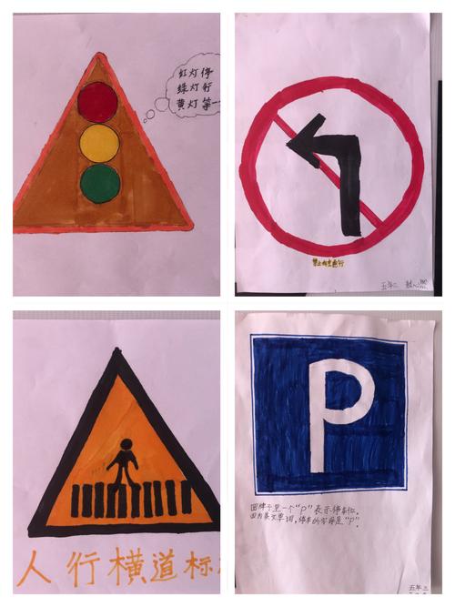 交通安全标志绘画