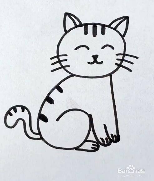 怎么画小猫